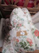 SET OF FLORAL DECORATED CUSHIONS