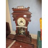 EARLY 20TH CENTURY 8-DAY OLLINGTON PENDULUM TABLE CLOCK, HEIGHT APPROX 58CM MAX