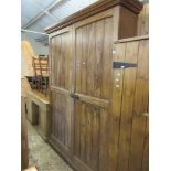 LARGE RUSTIC STORAGE CUPBOARD, FULL HEIGHT, WIDTH APPROX 147CM