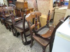 SET OF SIX MAHOGANY DINING CHAIRS, EACH HEIGHT APPROX 67CM