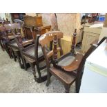 SET OF SIX MAHOGANY DINING CHAIRS, EACH HEIGHT APPROX 67CM