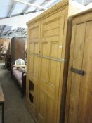 VINTAGE PINE KITCHEN CABINET, WIDTH APPROX 138CM MAX