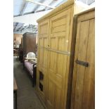 VINTAGE PINE KITCHEN CABINET, WIDTH APPROX 138CM MAX