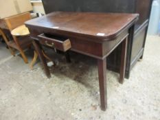 TURN OF THE CENTURY MAHOGANY FOLD-OVER TEA TABLE, WIDTH APPROX 94CM