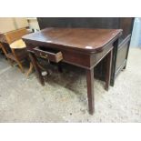 TURN OF THE CENTURY MAHOGANY FOLD-OVER TEA TABLE, WIDTH APPROX 94CM