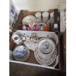 TWO BOXES OF MIXED CLEARANCE CERAMICS