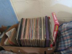 BOX OF QUANTITY OF 12INCH VINYL LPS INCLUDING EASY LISTENING VIZ TOM JONES, SHIRLEY BASSEY, AL