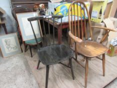 TWO VARIOUS STICK BACK CHAIRS