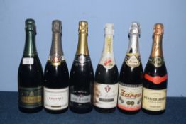 6 bt various Champagne & Sparkling viz 1 bt NV F Bonnet Champagne, 1 bt NV Henry Dumanois Champagne,