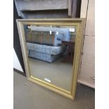 REPRODUCTION GILT FRAMED WALL MIRROR, 66CM WIDE