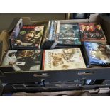 TWO BOXES CONTAINING DVDS