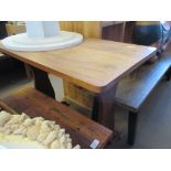 REFECTORY STYLE SIDE TABLE, LENGTH APPROX 90CM