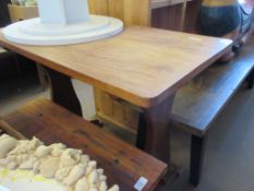 REFECTORY STYLE SIDE TABLE, LENGTH APPROX 90CM