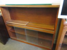 MID-20TH CENTURY GLAZED WALL UNIT, WIDTH APPROX 122CM