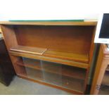 MID-20TH CENTURY GLAZED WALL UNIT, WIDTH APPROX 122CM