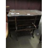 REPRODUCTION MAHOGANY OCCASIONAL TABLE/MAGAZINE RACK, 60CM WIDE