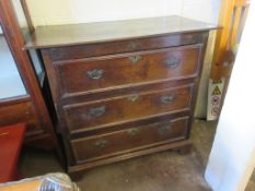 MAHOGANY CHEST OF DRAWERS, WIDTH APPROX 1M