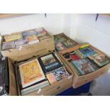 FIVE BOXES OF BOOKS