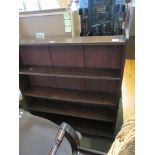 MAHOGANY BOOKCASE WITH FOUR SHELVES, 96CM WIDE