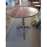 19TH CENTURY MAHOGANY CIRCULAR TABLE, DIAM APPROX 64CM