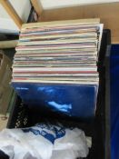 BOX OF LP VINYL RECORDS INCLUDING TRANSVISION VAMP, CYNDI LAUPER, CARPENTERS, ADAM AND THE ANTS,