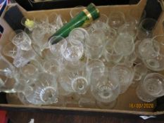 BOX OF GLASSWARE