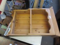 SMALL MODERN PINE WALL UNIT, WIDTH APPROX 50CM MAX