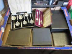 BOX CONTAINING CASED CUTLERY SETS (VARIOUS)