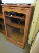 GLAZED HI-FI CABINET, WIDTH APPROX 50CM