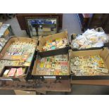 SIX BOXES OF VARIOUS MATCHBOXES AND MATCH BOX LABELS