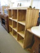 MODERN RUSTIC SHELVING UNIT, WIDTH APPROX 117CM X 46CM DEEP