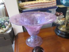 SWEDISH GLASS FLOWER BOWL