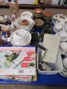 QUANTITY OF MIXED KITCHEN WARES INCLUDING HORNSEA KITCHEN STORAGE POTS