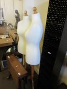 TWO DRESSMAKER’S DUMMIES, LARGER 149CM