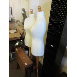 TWO DRESSMAKER’S DUMMIES, LARGER 149CM