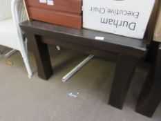 TWO MATCHING MODERN COFFEE TABLES, LARGER LENGTH APPROX 135CM