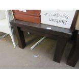 TWO MATCHING MODERN COFFEE TABLES, LARGER LENGTH APPROX 135CM