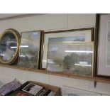 PAIR OF FRAMED PRINTS OF COUNTRY SCENES, EACH APPROX 46 X 32CM