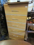 MODERN TALL CHEST OF DRAWERS, WIDTH 57.5CM