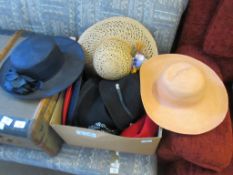 BOX OF VARIOUS LADIES HATS