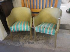 PAIR OF LLOYD LOOM STYLE CHAIRS