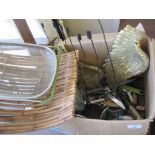 BOX OF VARIOUS CLEARANCE SUNDRIES INCLUDNIG CUTLERY ETC