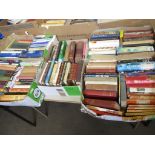 FIVE BOXES OF HARDBACK BOOKS