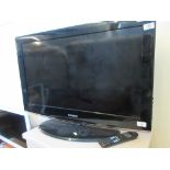 SAMSUNG 32” FLAT SCREEN TV WITH REMOTE