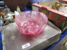 BOXED DARTINGTON CRYSTAL FRUIT BOWL, 30CM DIAM