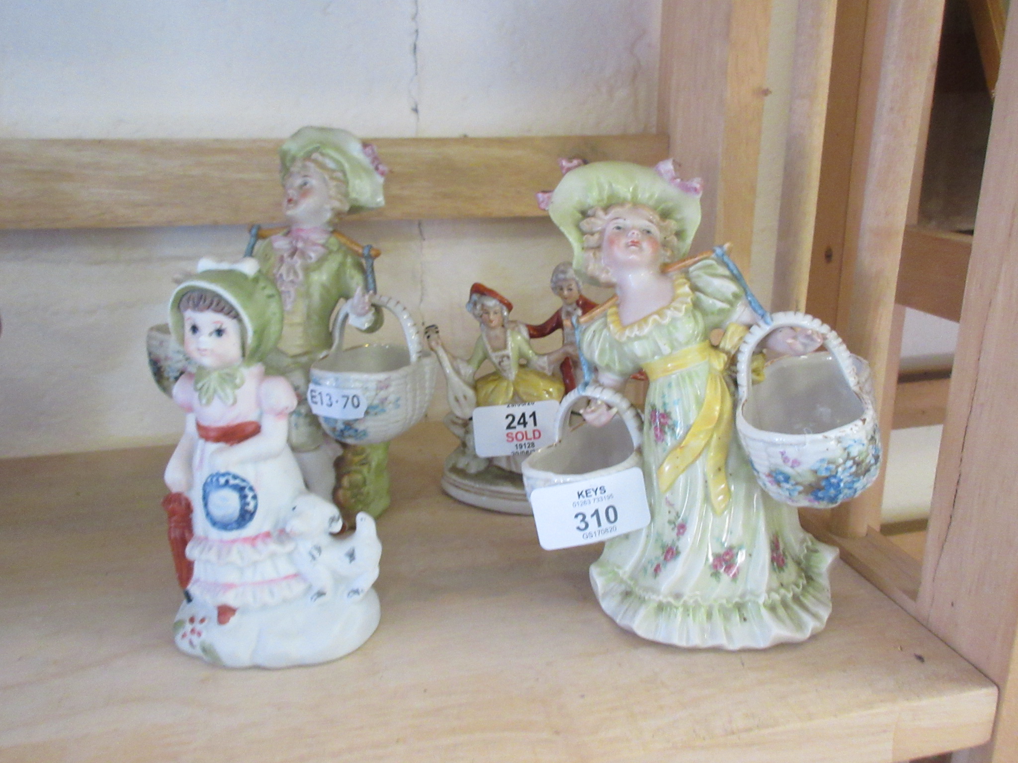 FOUR SMALL STAFFORDSHIRE STYLE FIGURES - Image 2 of 2