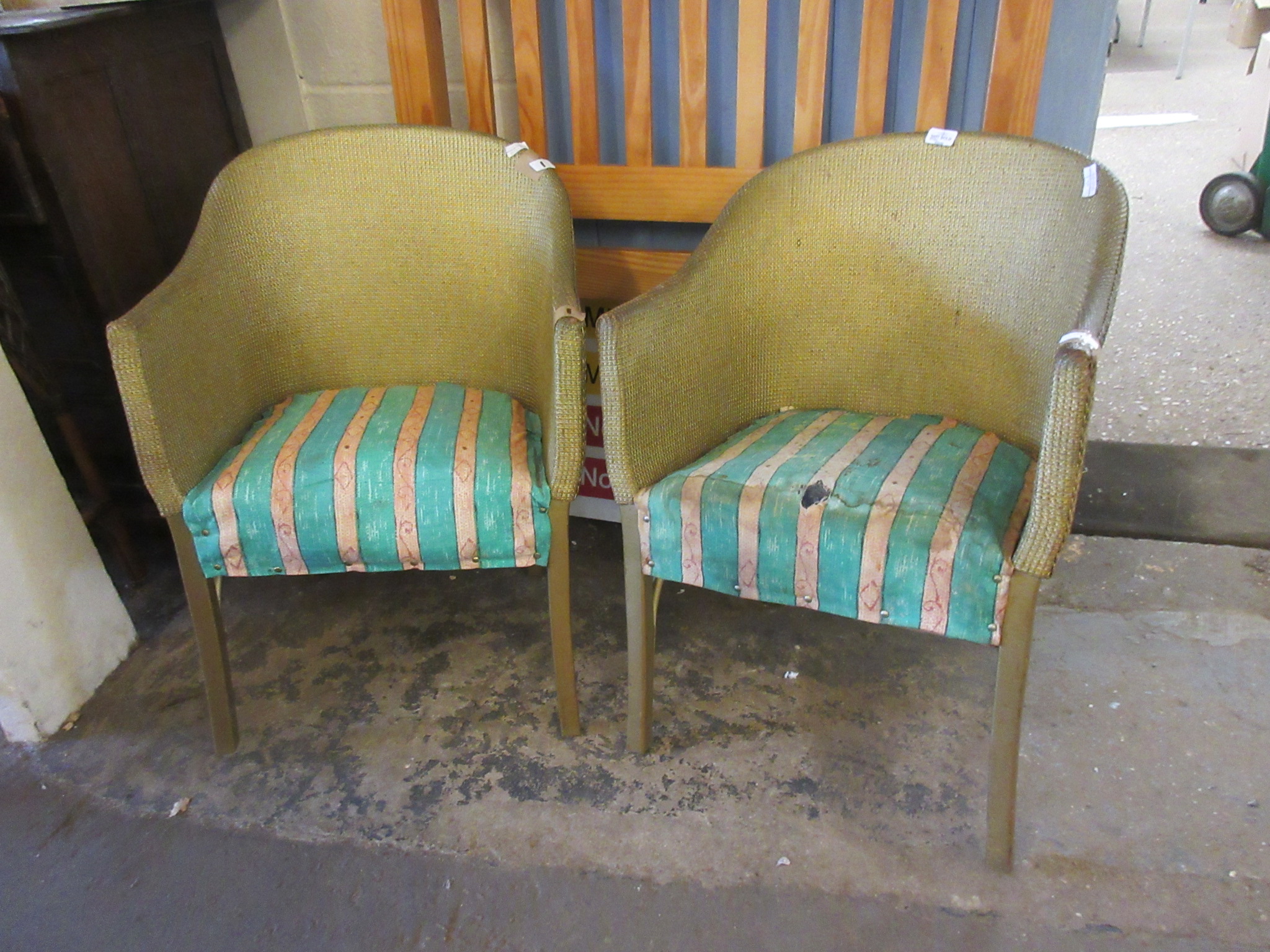 PAIR OF LLOYD LOOM STYLE CHAIRS - Image 2 of 2