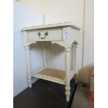 MODERN PAINTED FINISH BEDSIDE TABLE, WIDTH APPROX 50CM