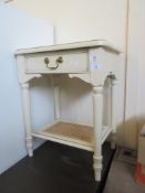 MODERN PAINTED FINISH BEDSIDE TABLE, WIDTH APPROX 50CM