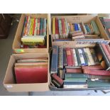 FOUR BOXES OF VARIOUS BOOKS INCLUDING 1960S/70S CHILDREN AND TV ANNUALS ETC